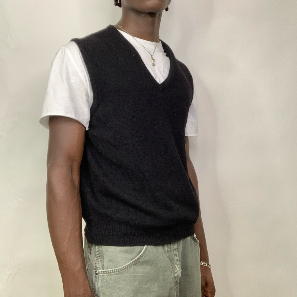 Black sweater vest